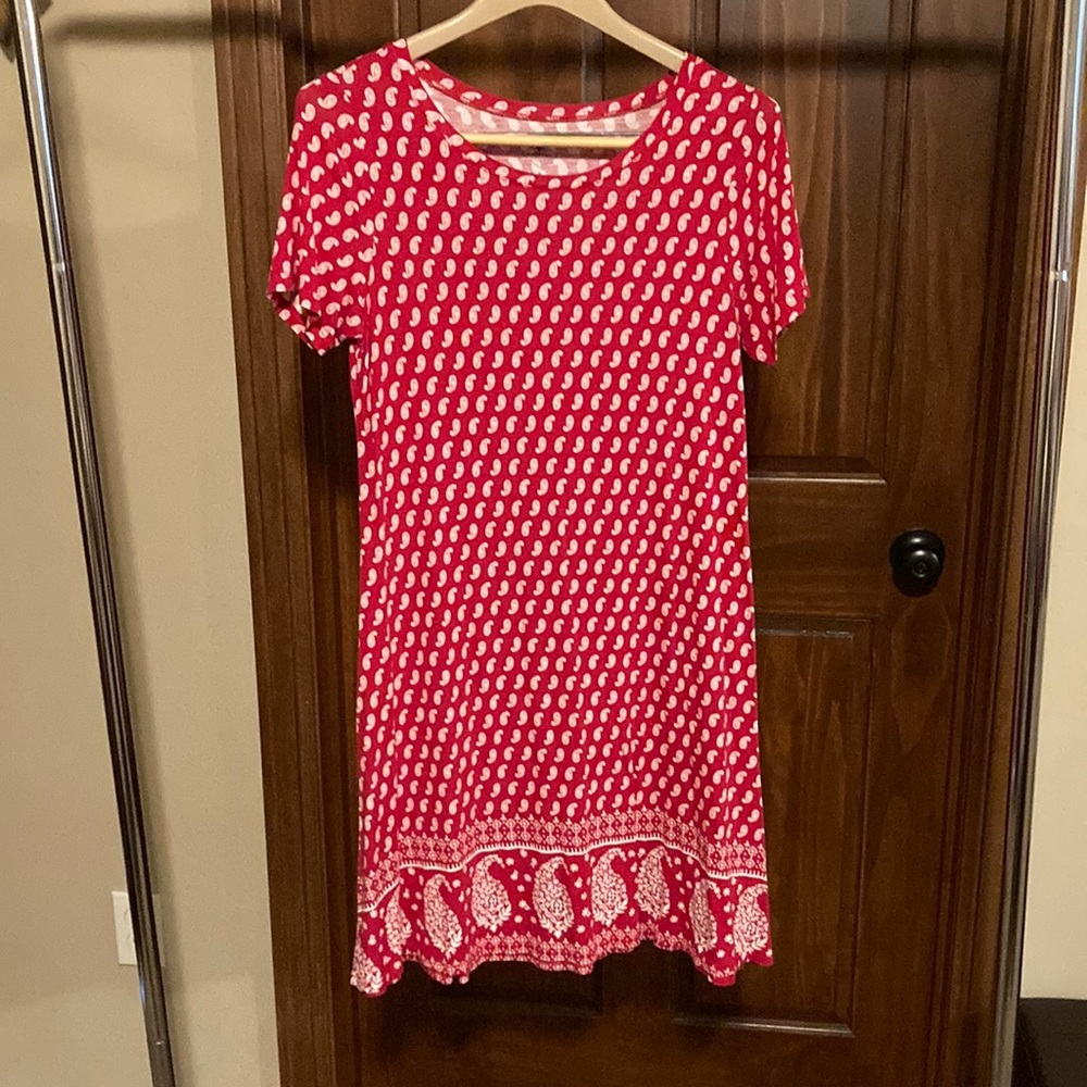 Red and White Summer Dress